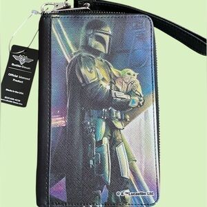 Buckle-Down Star Wars The Mandalorian Carrying The Child Zip Around Wallet